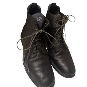 Cole Haan Black pure Leather Lace-Up Boots